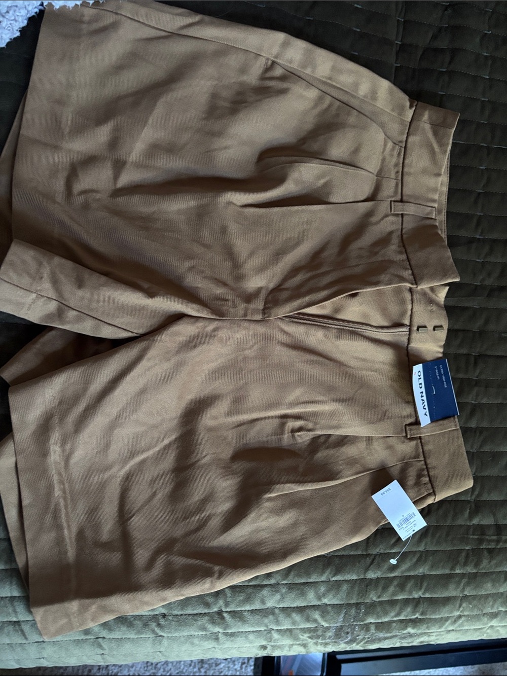 Old Navy Brown Mini Shorts- Pleated High-Rise Style